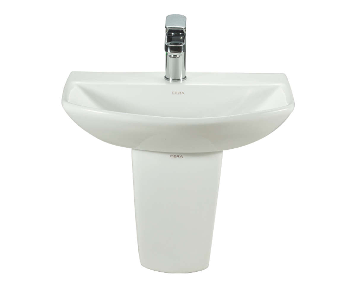 Cera Canberra Wall Hung Wash Basins With Half Pedestal S2040155