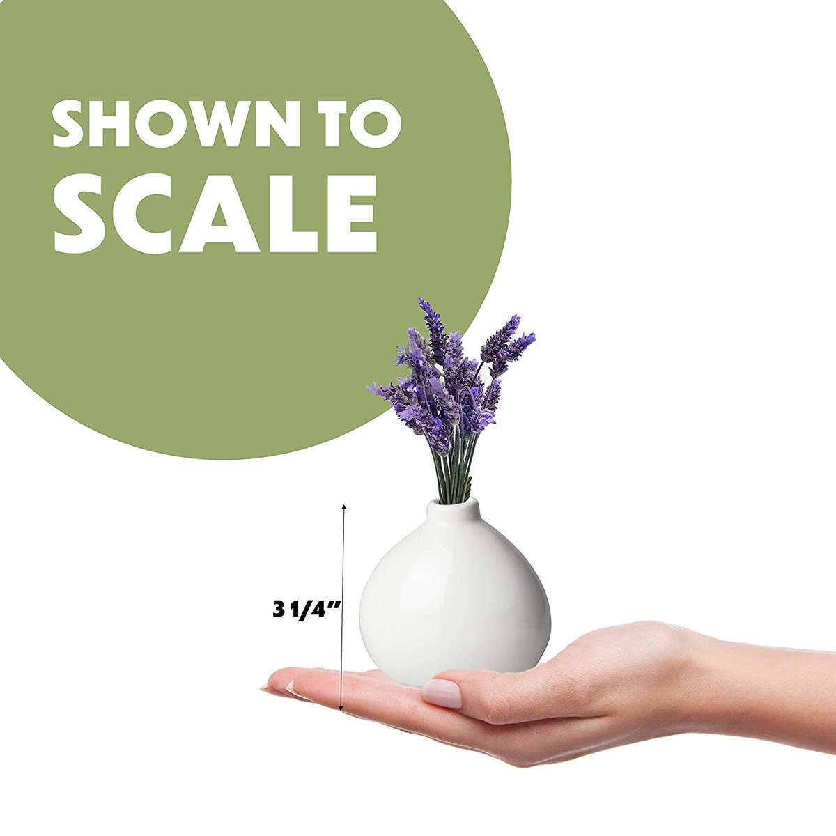 Upper Midland Products 3 White Vases for Decor, Small White Vase