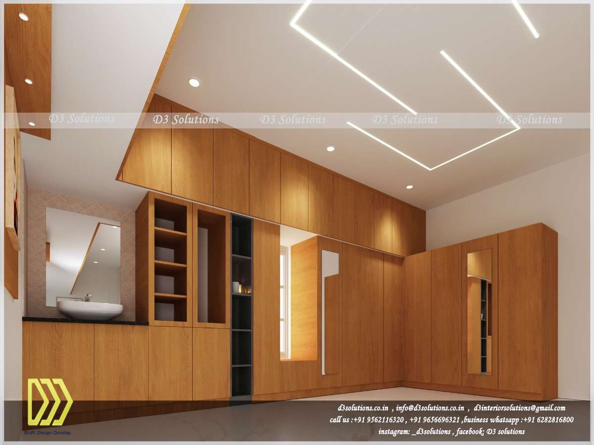 Ceiling, Lighting, Storage, Bathroom Designs by Interior Designer D3 Interior Solutions, Kottayam | Kolo