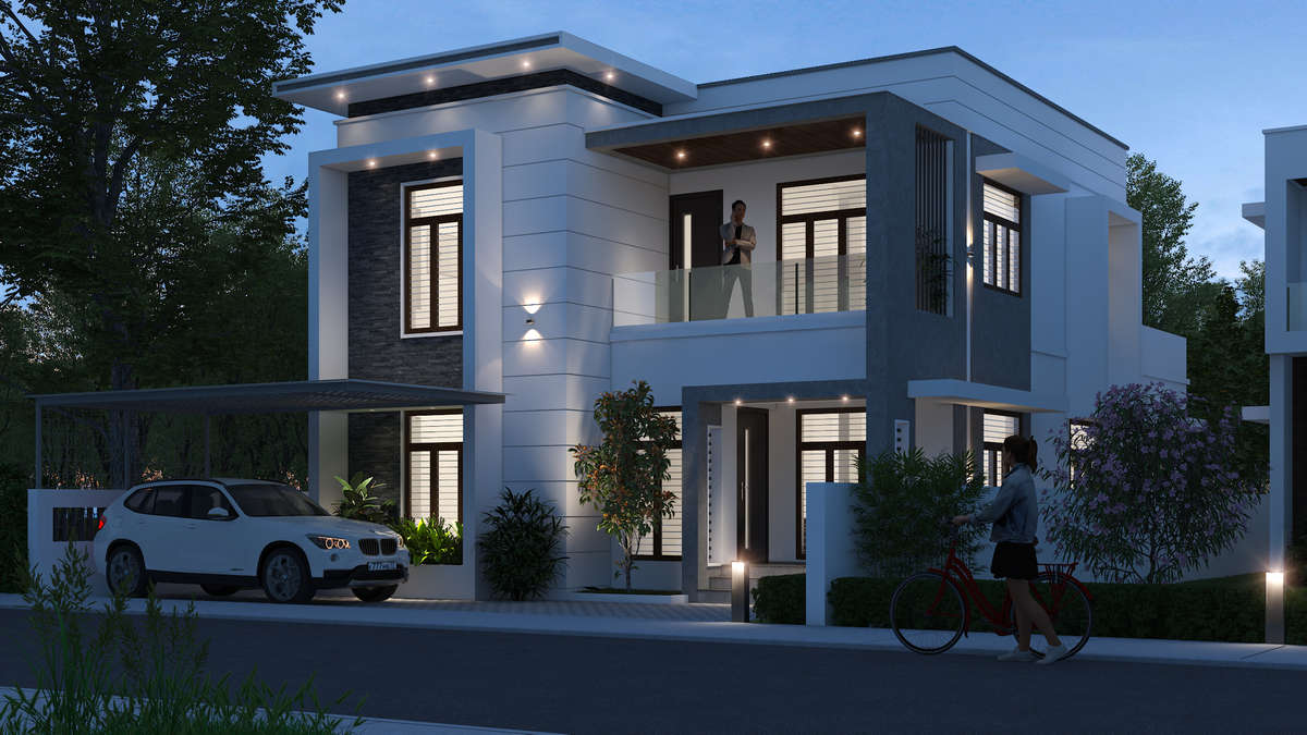 Exterior, Lighting Designs by Civil Engineer Scale and Pencil, Ernakulam | Kolo