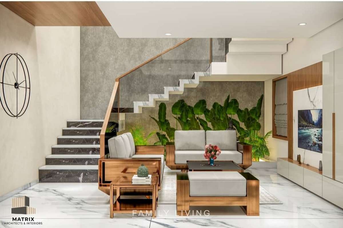 Furniture, Living, Table, Staircase Designs by Civil Engineer Matrix Architects and Interiors, Alappuzha | Kolo