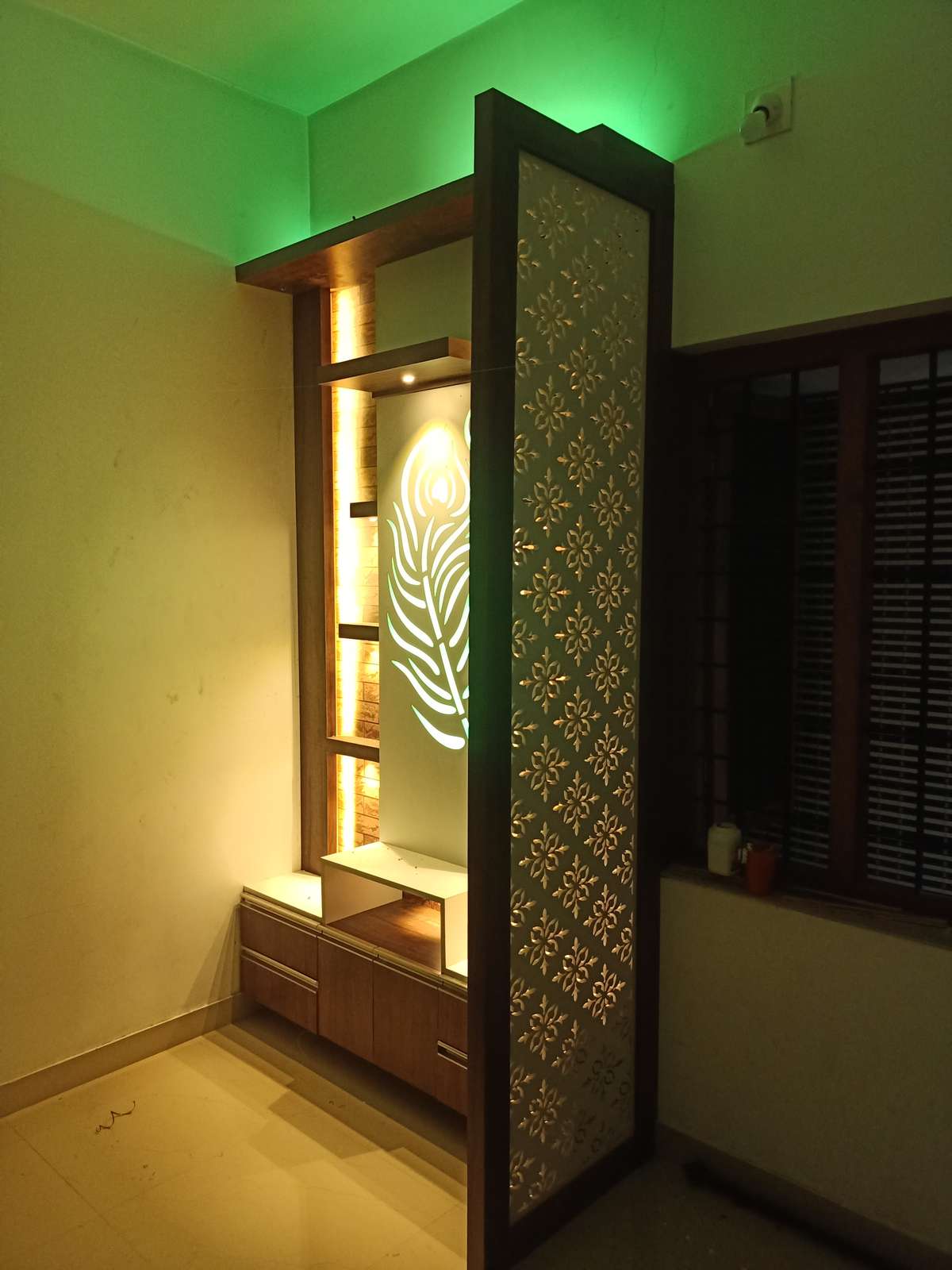 Lighting, Prayer Room, Storage Designs by Interior Designer Gypsumcastle thrissur, Thrissur | Kolo