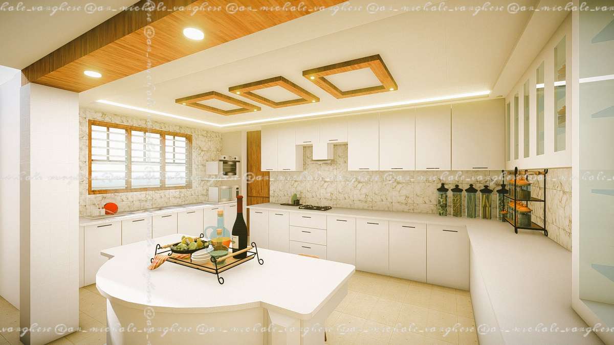 Ceiling, Kitchen, Storage Designs by Architect ✨MICHALE VARGHESE✨, Kottayam | Kolo