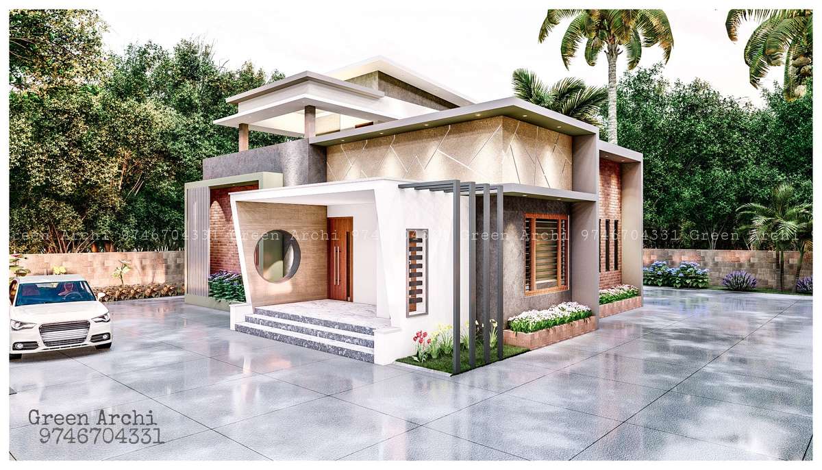 Exterior, Lighting Designs by Architect Green Archi, Malappuram | Kolo