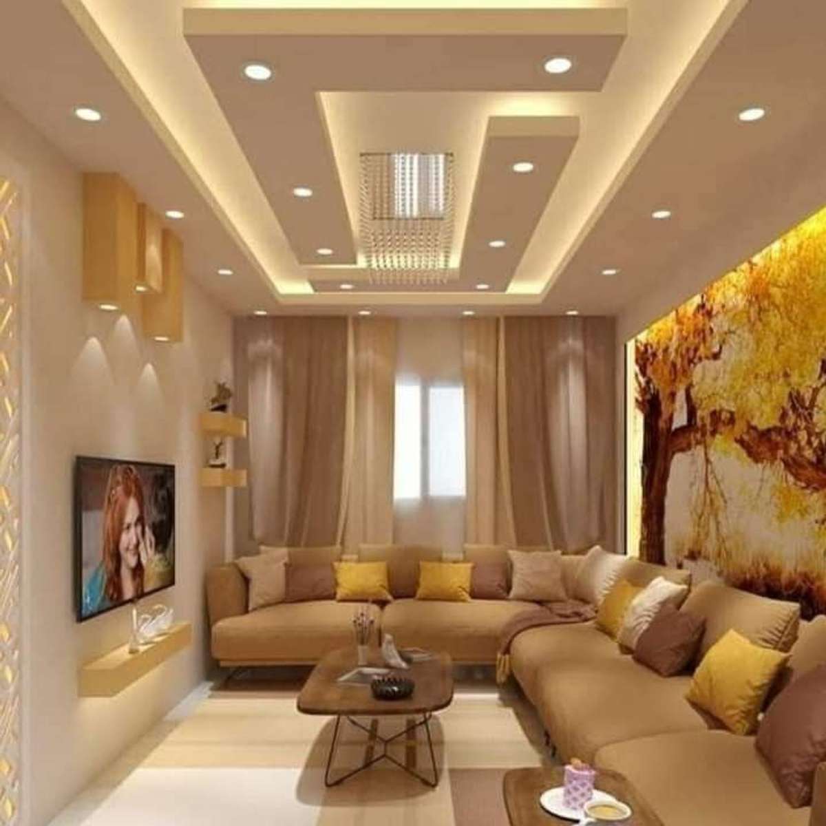 Ceiling, Lighting, Living, Furniture, Table Designs by Architect Er Manoj Bhati, Jaipur | Kolo