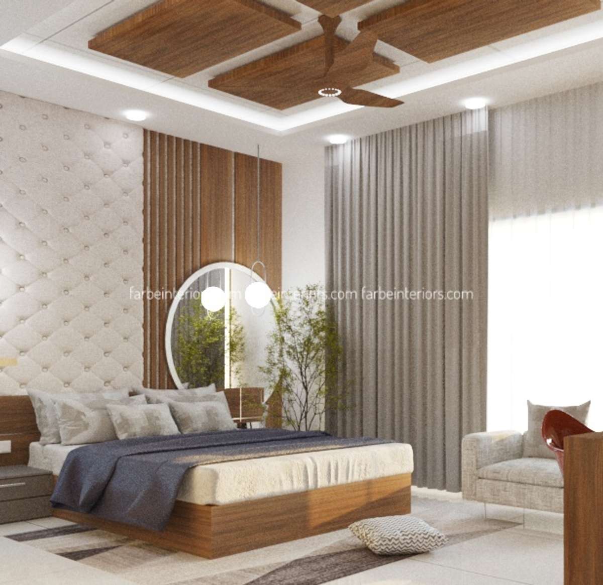 Furniture, Storage, Bedroom, Wall, Ceiling Designs by Interior Designer farbe Interiors, Thrissur | Kolo