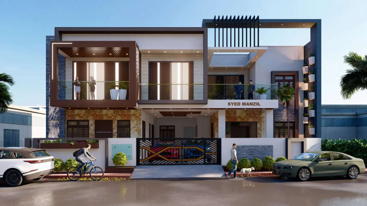 Exterior, Lighting Designs by 3D & CAD Kuldeep Solanki, Udaipur | Kolo