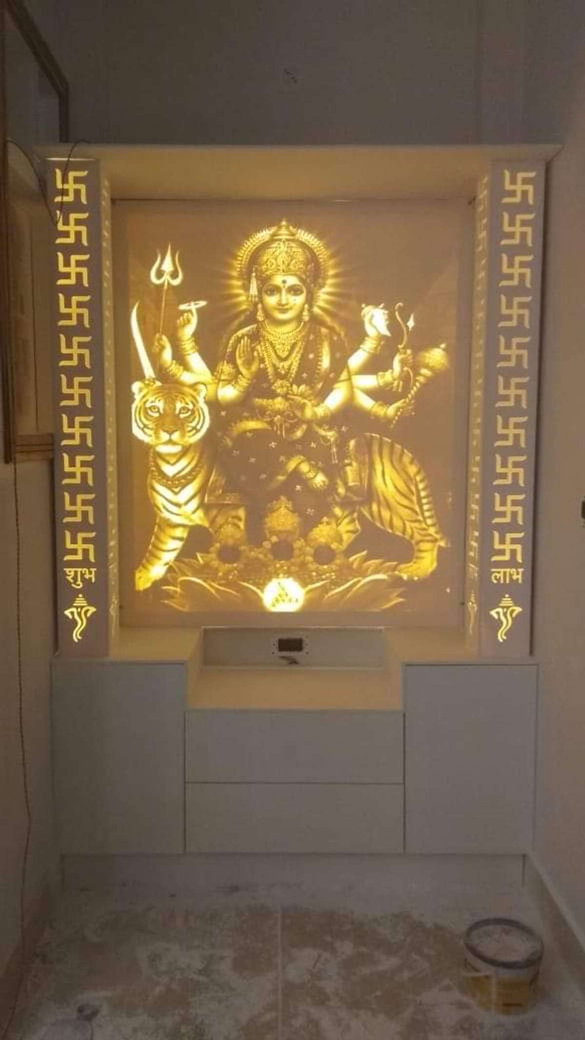 Prayer Room, Storage Designs by 3D & CAD BALAJI cnc cuting, Jaipur | Kolo