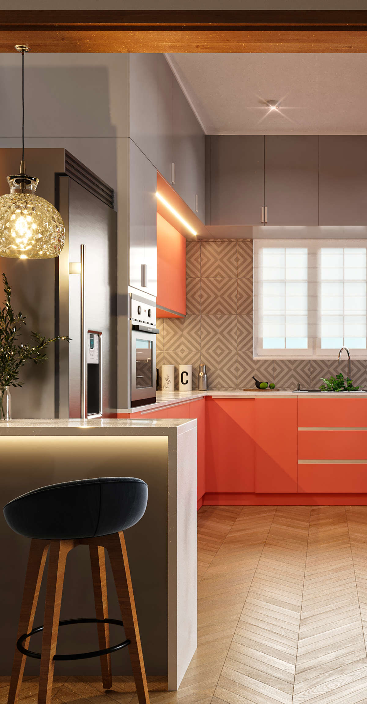 Lighting, Kitchen, Storage Designs by Interior Designer Aswin pv, Ernakulam | Kolo