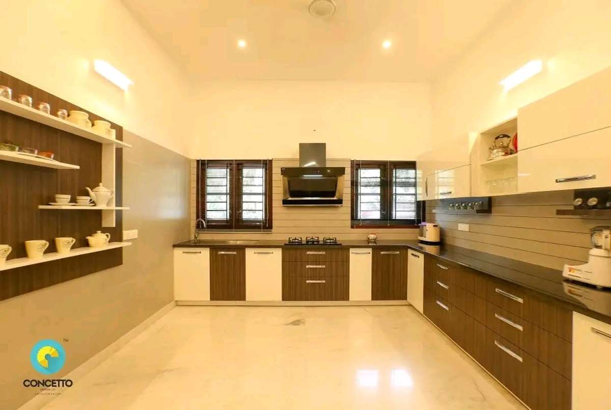Kitchen, Storage, Lighting Designs by Architect Concetto Design Co, Kozhikode | Kolo
