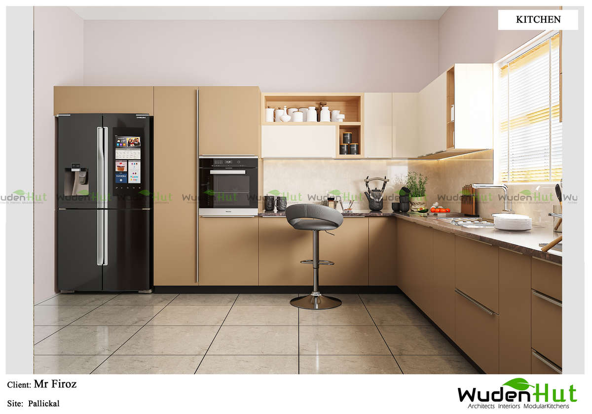 Kitchen, Storage Designs by Interior Designer WUDEN HUT, Kollam | Kolo