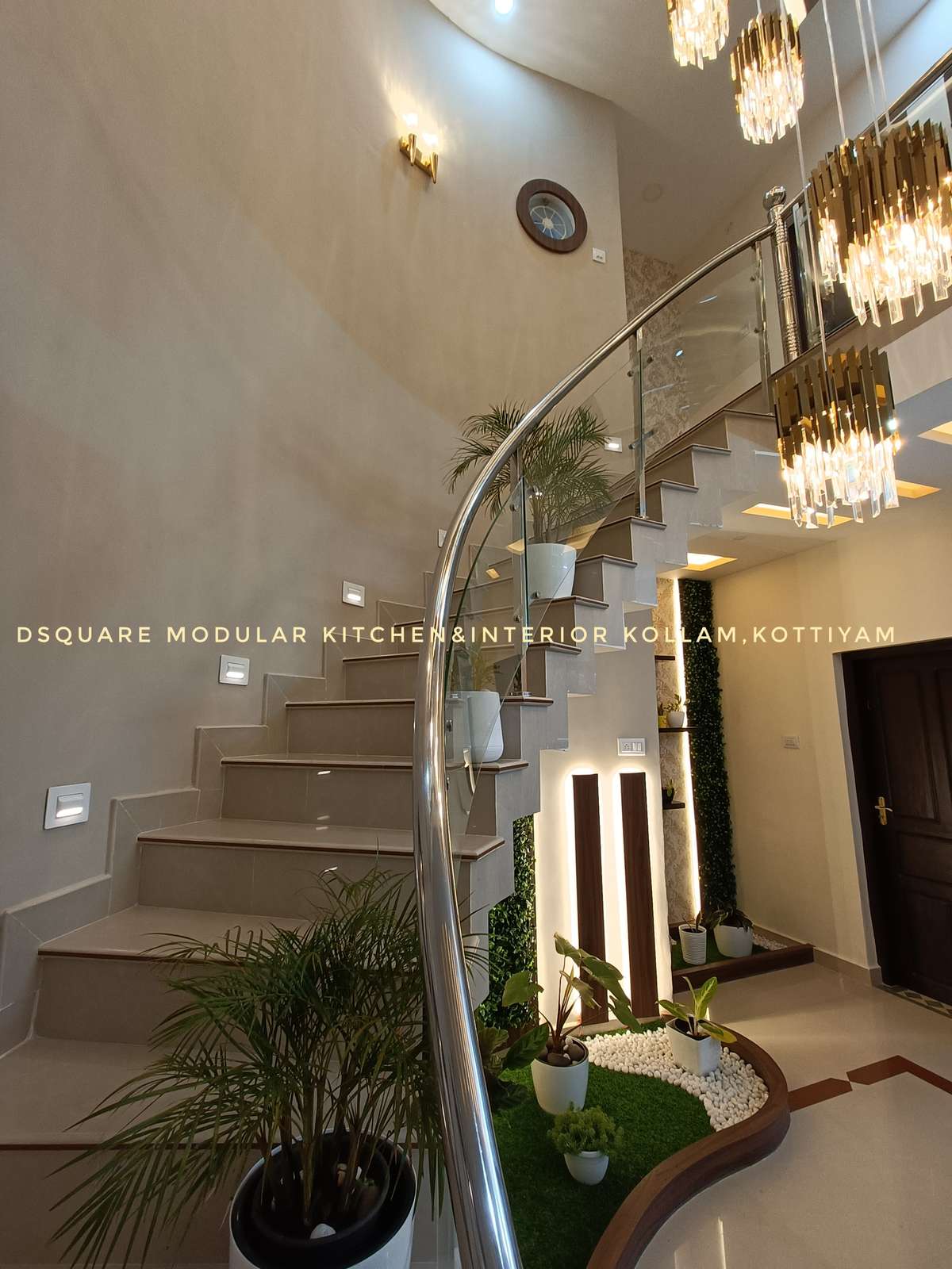Lighting, Staircase Designs by Interior Designer D square interior modular kitchen, Kollam | Kolo