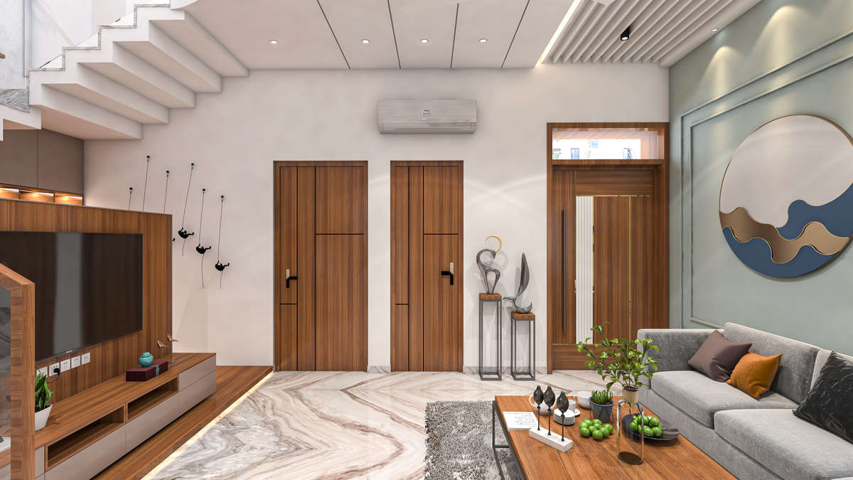 Staircase, Living, Storage Designs by Interior Designer Neha Poriwar, Udaipur | Kolo