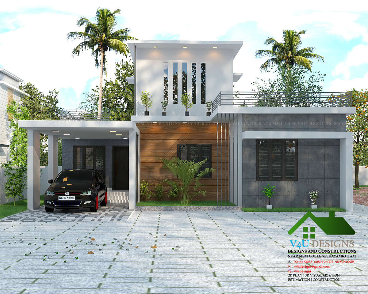 Exterior, Outdoor Designs by Service Provider Anwar Sha, Alappuzha | Kolo