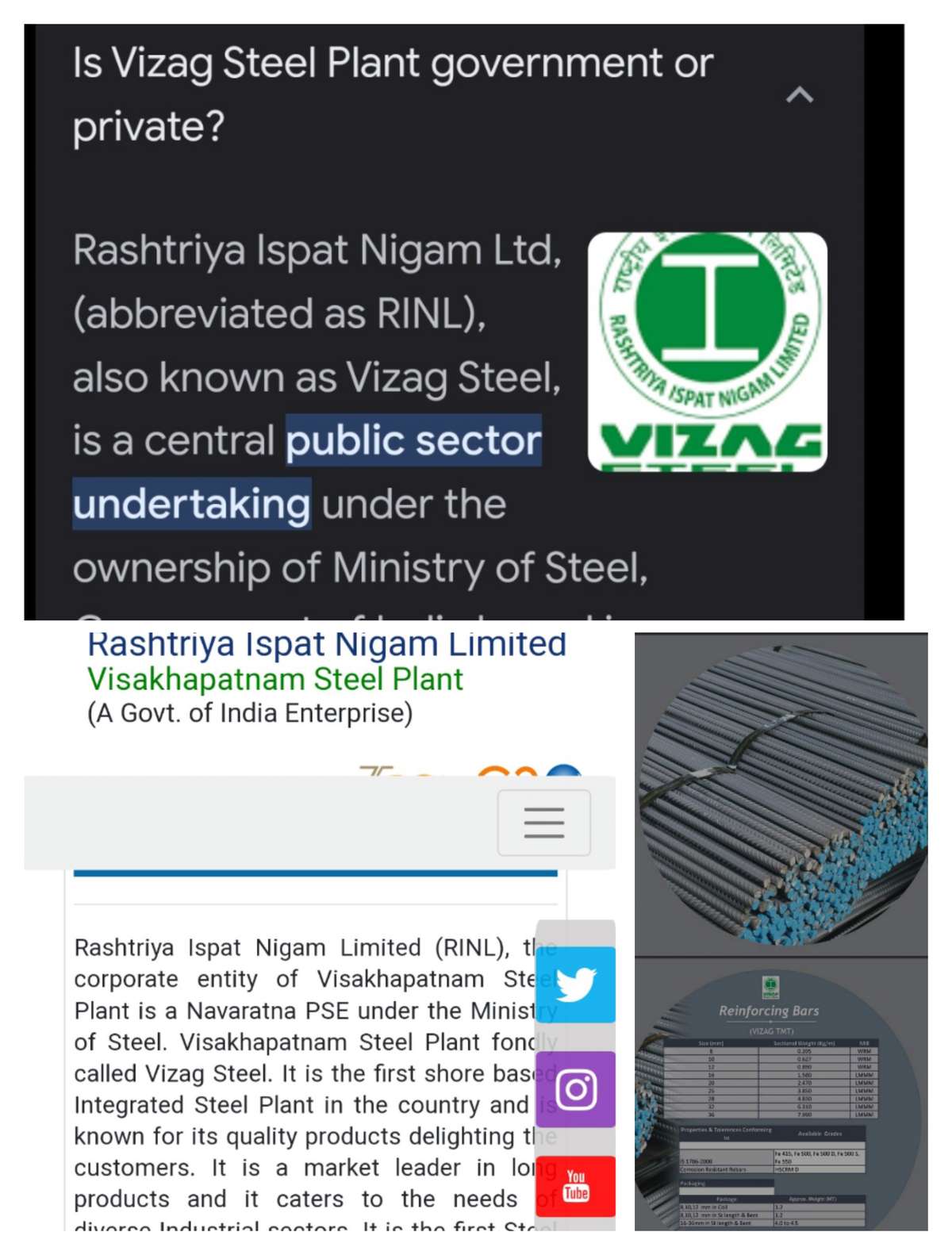 അടുത്തുള്ള Shop കൾ വഴി Vizag, Sail കിട്ടുമോ എന്നു ശ്രമിക്കുക .രണ്ടും കേന്ദ്ര സർക്കാരിൻ്റെ ഉടമസ്ഥതയിലുളള പൊതു മേഖലാ സ്ഥാപനം നിർമ്മിക്കുന്ന Premium TMT Rebarകളാണ്‌. വീടുപണിക്ക് 500 D rebarകൾ മതിയാകും.