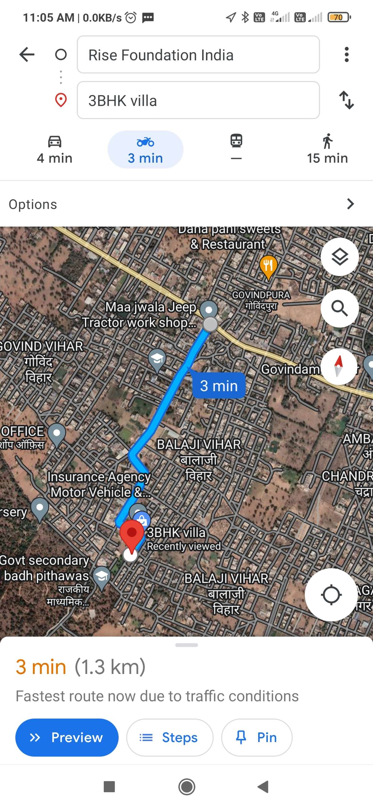 Only 1.3KM away from 200Ft. kalwar road.... 