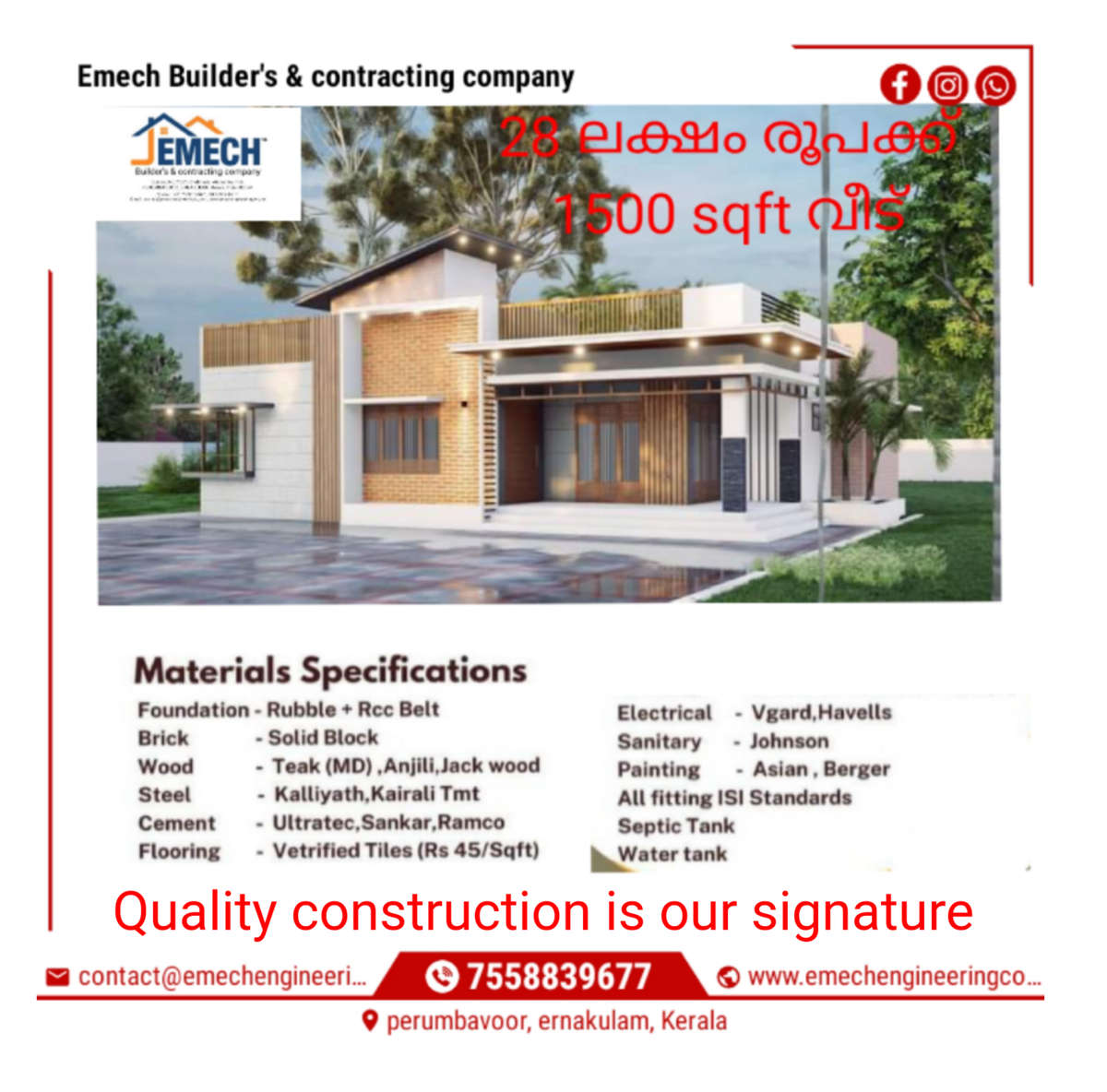 please contact 7558839677,sqft 1850₹ varum