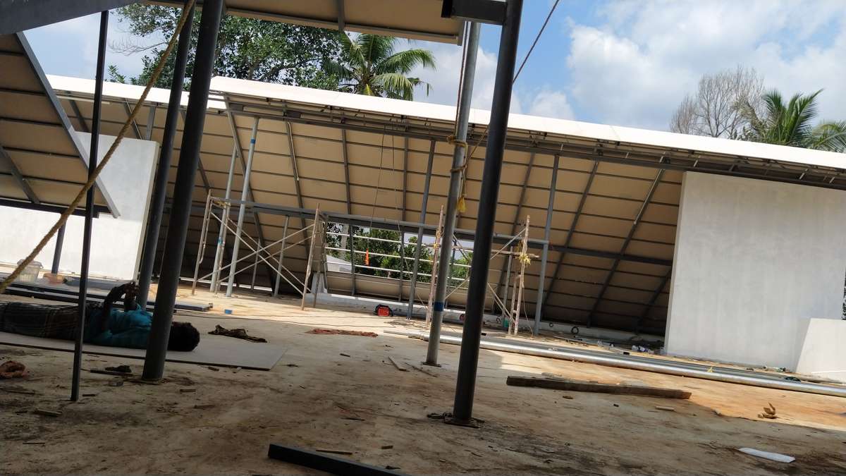 flat roof+truss work 