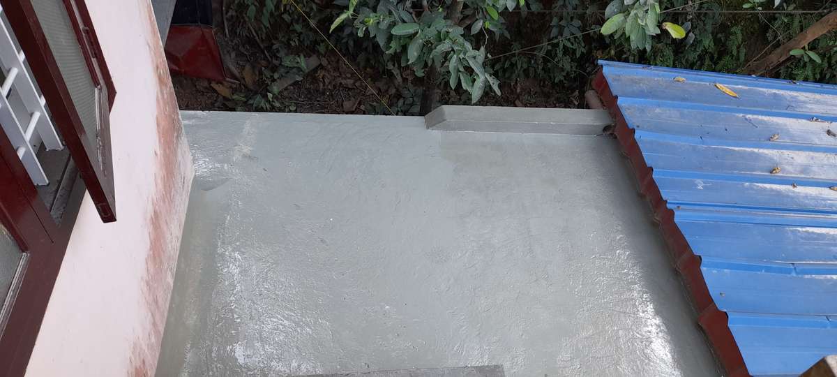terrace can be waterproof by epoxy, acrylic,  pu  bitumen,  and polyurea..please contact me or msg me..guaranteed waterproofing 