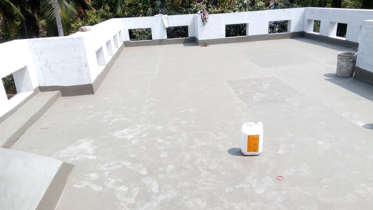 2K Waterproofing coating on terrace 