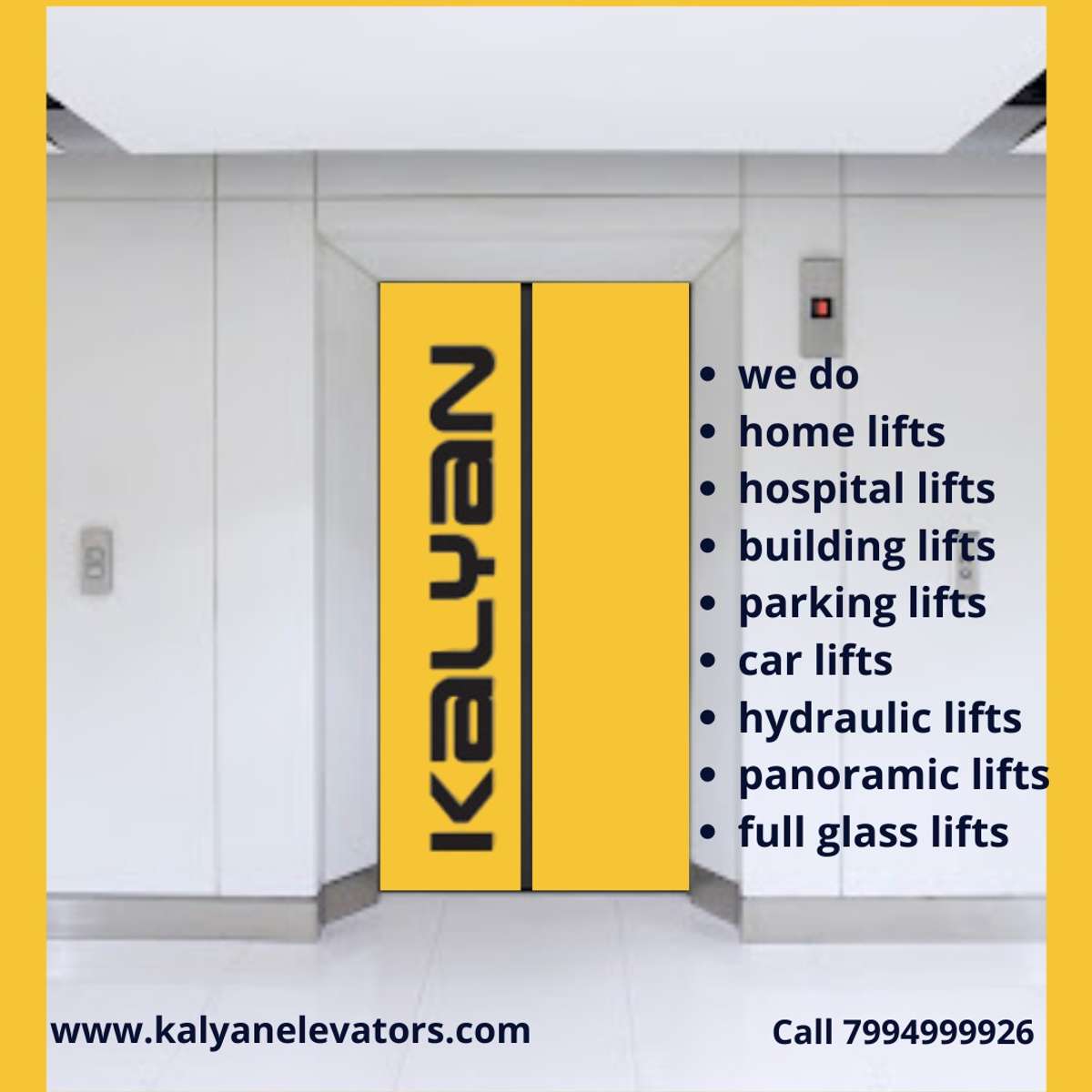 Kalyan Elevators offers the long-awaited solution to vertical mobility within homes at affordable prices and easy-to-use features. Our customized and aesthetically designed home lifts are easily installable in preexisting homes as well as houses under construction, and help you relieve the headache of climbing. More details:- 