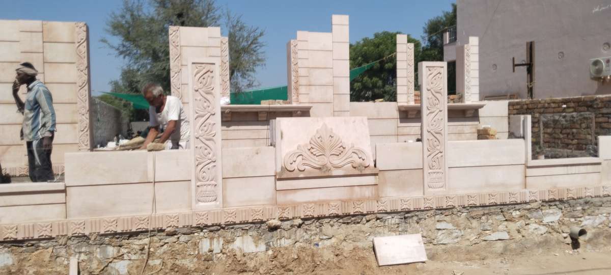 Jodhpur send stone elevation work please contact me 