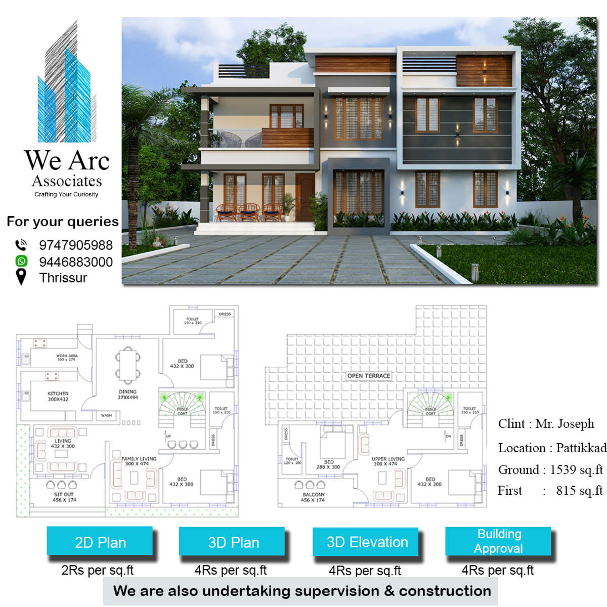 4 bhk plan & elevation.. 4 more details call xxxxxxxxxxx8