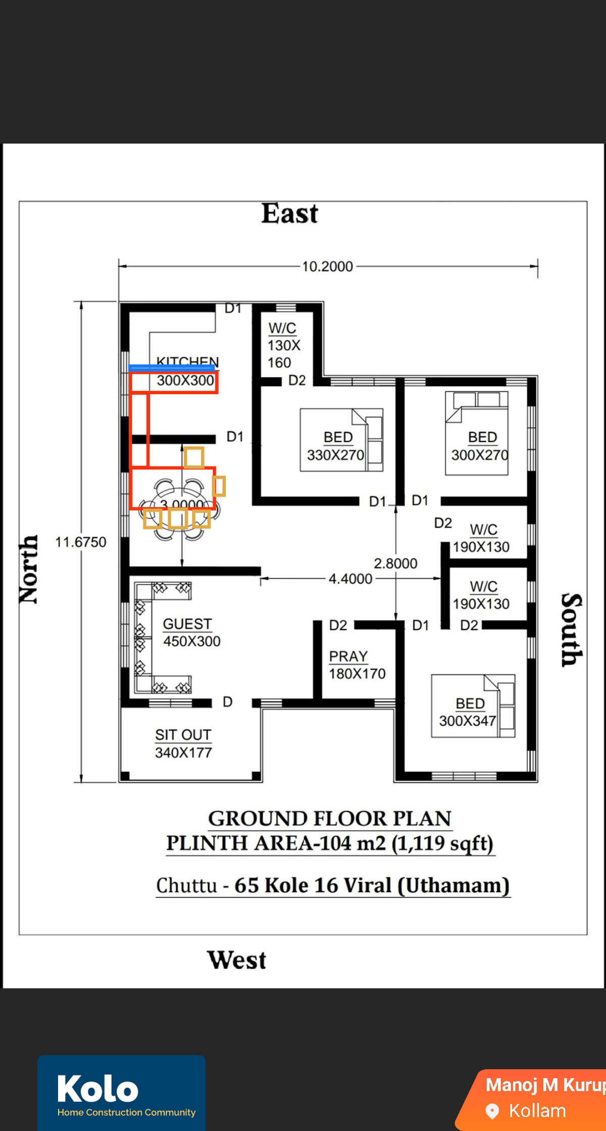 go for open kitchen. and insert work area.