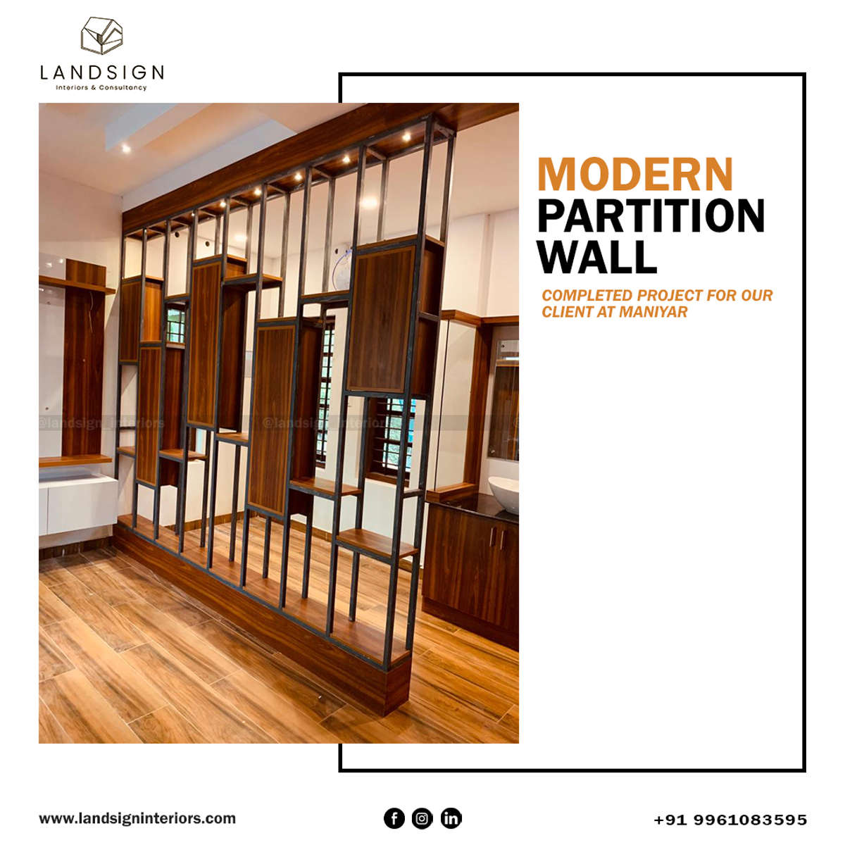 ഞങ്ങളുടെ Instagram, Facebook, Kolo പ്രൊഫൈൽ നോക്കൂ- @landsign_interiors.  ഇഷ്ടം അയാൽ വിളിക്കൂ. നിങ്ങളുടെ വീട് വന്നു കണ്ടു നിങ്ങളുടെ ആവശ്യങ്ങൾ ഉൾപ്പെടുത്തി നല്ല ഇൻ്റീരിയർ ചെയ്ത് തരുന്നതാണ്. കൂടുതൽ വിവരങ്ങൾക്ക് വിളിക്കൂ- 9995-738414 / 9447-991006
