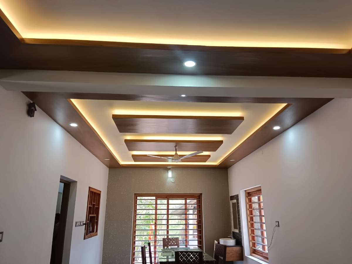 Gypsum ceiling is best option.