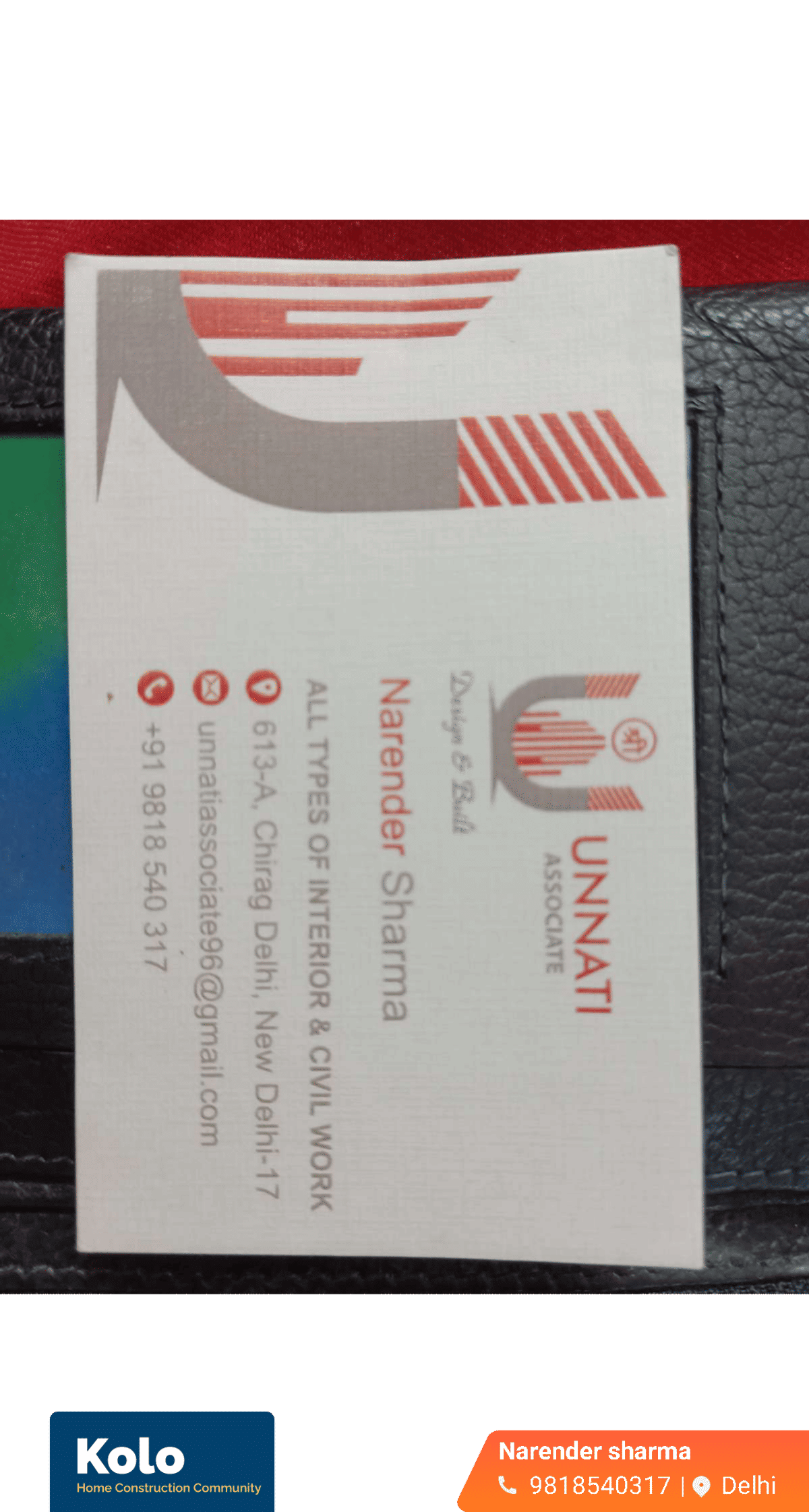 DEAR HANUMAN SINGH JI
(I AM IN YOUR BUDGET) 
 I Am deal in interior and architectural design with construction projects and home decorations. Kindly get in touch for quotations and other details. so please call me for full satisfaction of your own dreams
Thanks and Regards
UNNATI ASSOCIATE
Narender Kumar Sharma
9818540.317
