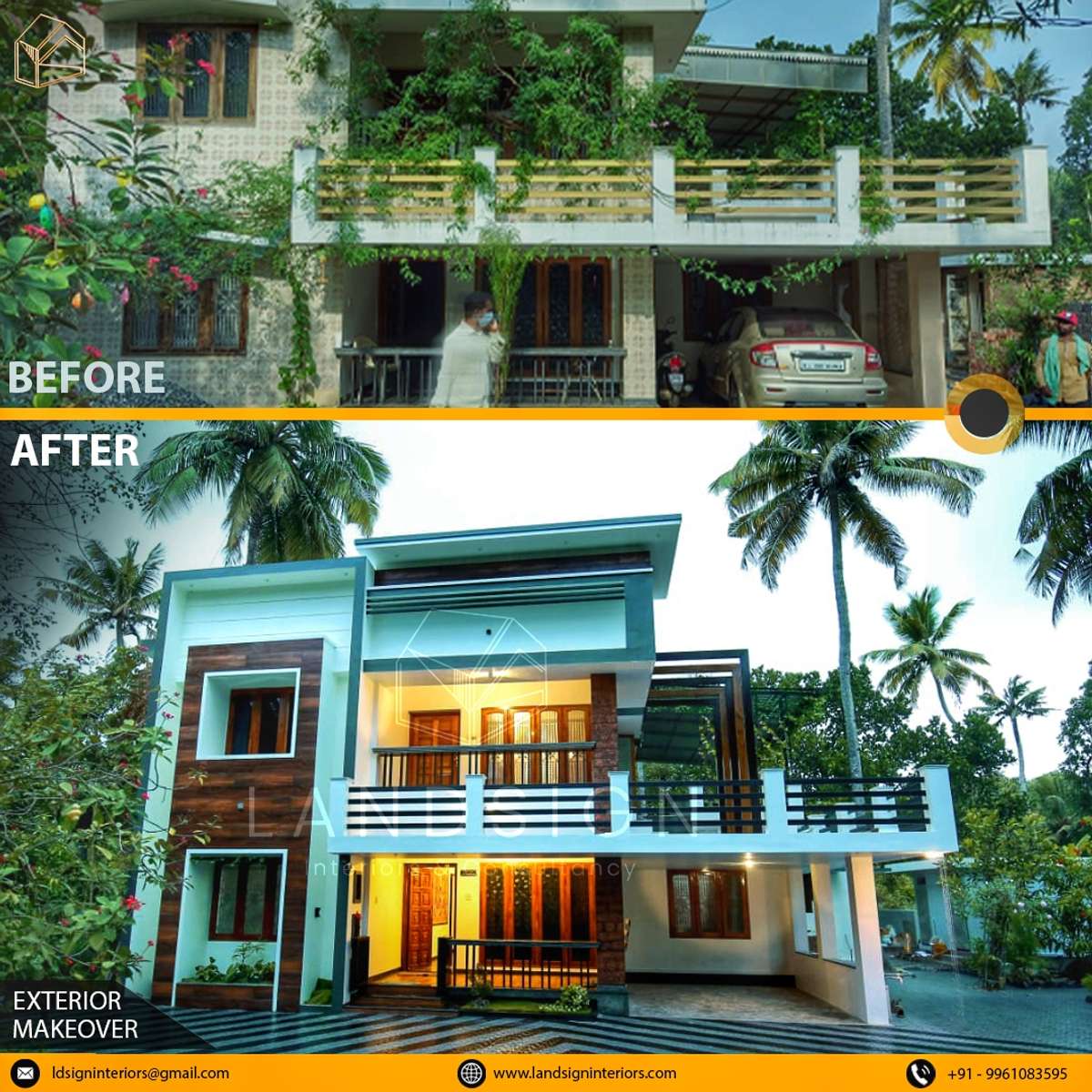 ഞങ്ങളുടെ Instagram, Facebook, Kolo പ്രൊഫൈൽ നോക്കൂ- @landsign_interiors.  ഇഷ്ടം അയാൽ വിളിക്കൂ. നിങ്ങളുടെ പ്ലോട്ട് വന്നു കണ്ടു നിങ്ങളുടെ ആവശ്യങ്ങൾ ഉൾപ്പെടുത്തി നല്ല പ്ലാനും, 3ഡിയും, വീടിന്റെ പ്ലാൻ പെർമിറ്റും, ഹൗസിംഗ് ലോൺ പേപ്പർ വർക്കും, ഇൻ്റീരിയറും ചെയ്ത് തരുന്നതാണ്. കൂടുതൽ വിവരങ്ങൾക്ക് വിളിക്കൂ- 9995-738414 / 9447-991006