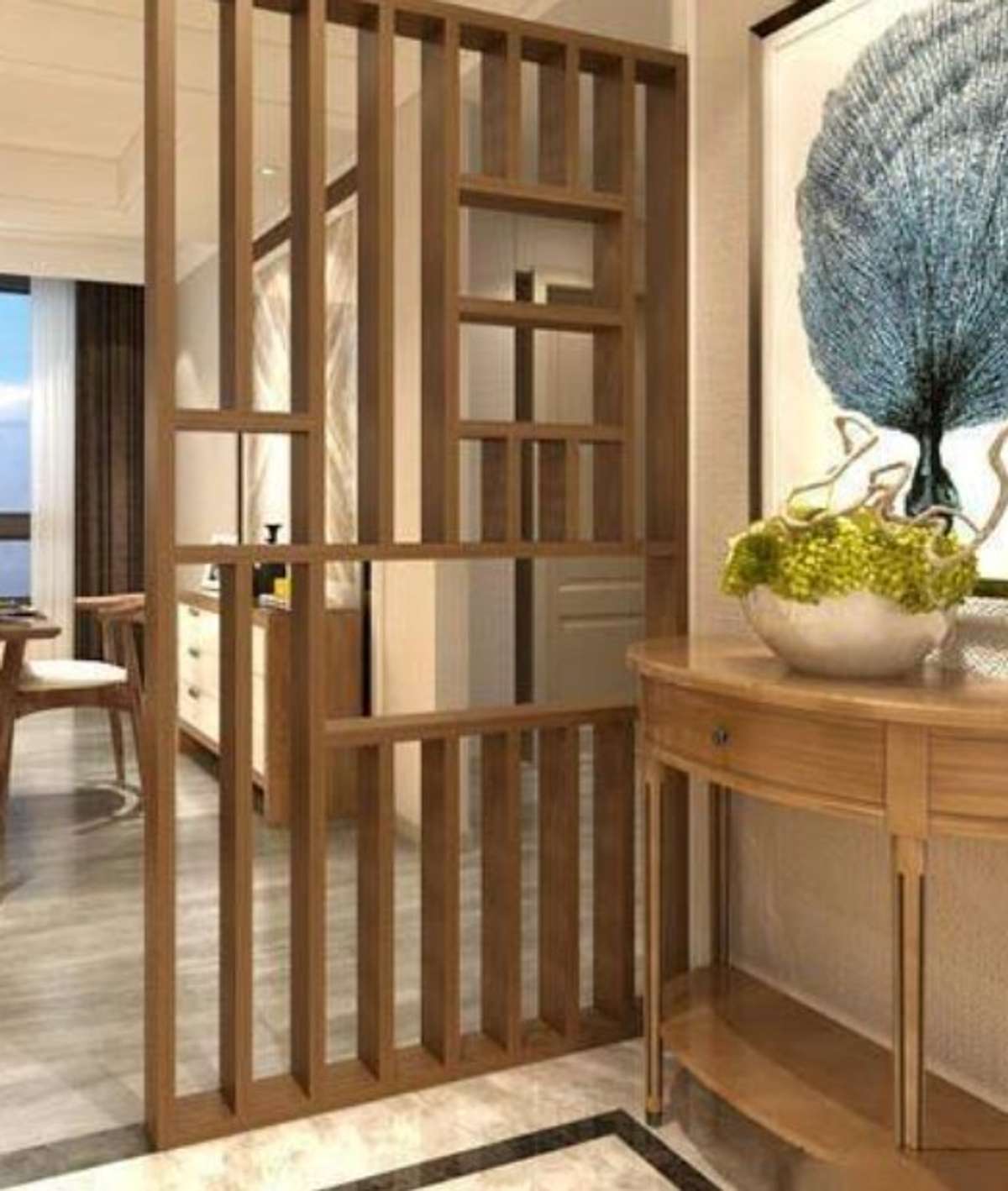 wooden partition 