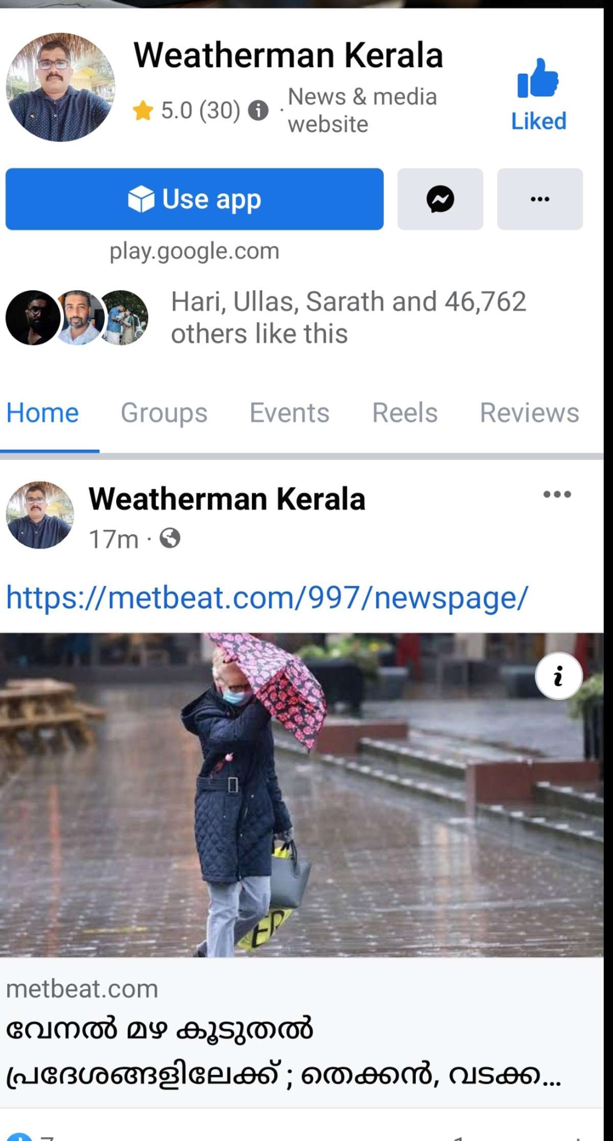 Weather forecast Page
