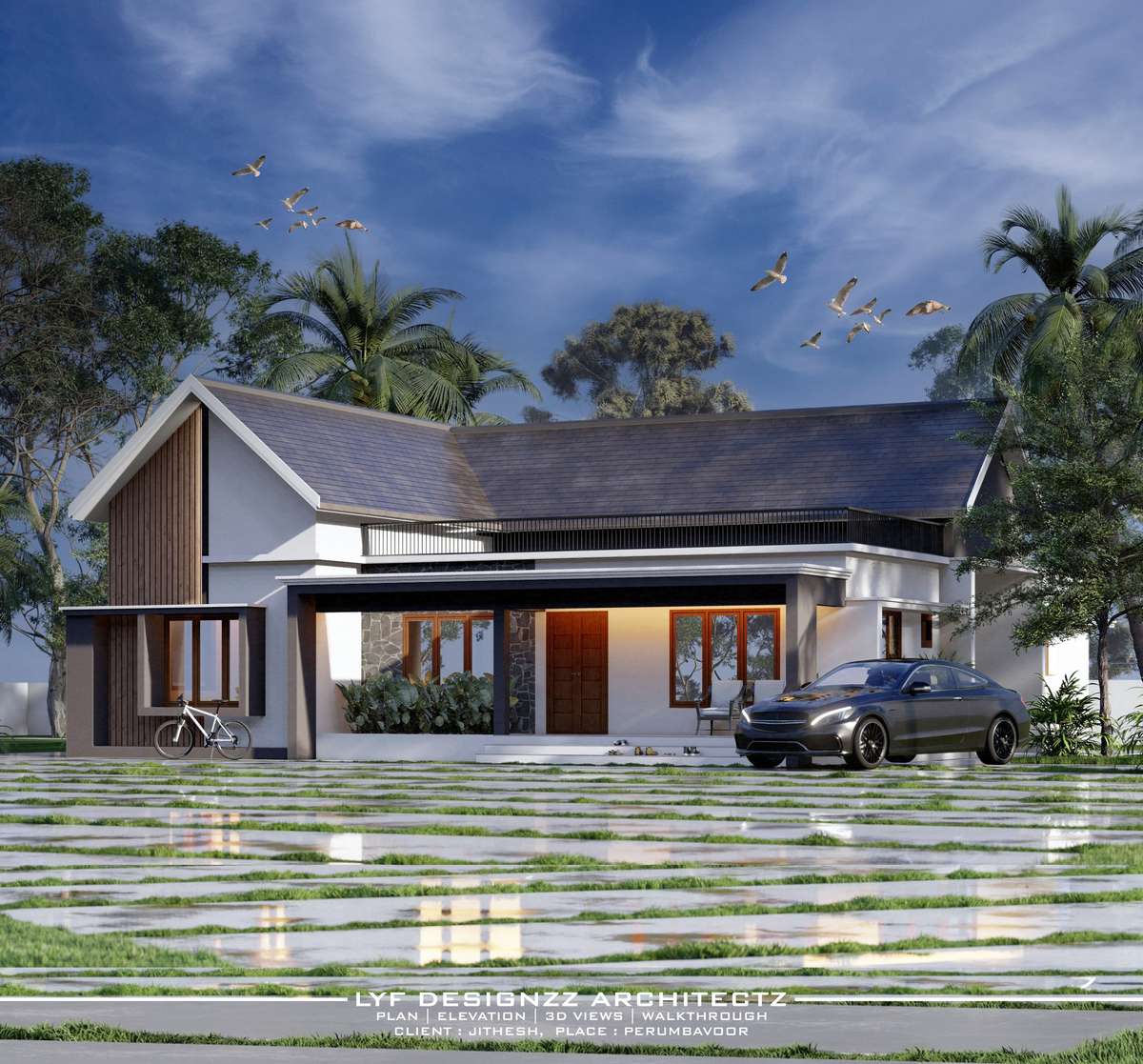 front elevation with 3 sided views for ₹2500/-