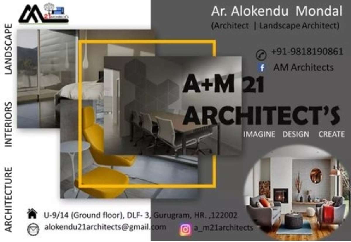Hi Greetings from a+m21architects gurugram.We are studio based in Gurugram Cybercity deals with architectural,interiors, Hospitality ,landscape services etc.We will be pleased to take up your project.Please contact me .

Thanks
Alok 9818.190961