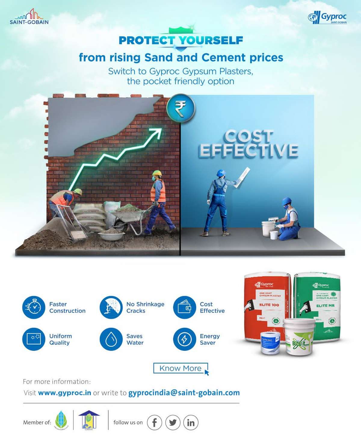 Saint Gobain Gyproc Gypsum plastering
Contractor 9388-777-771