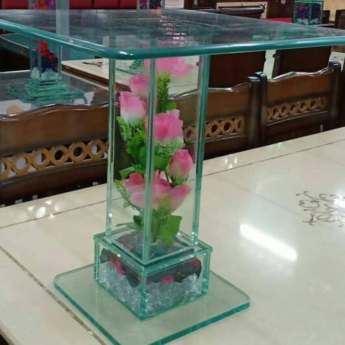 Glass table nd sofa set table work 8287332208