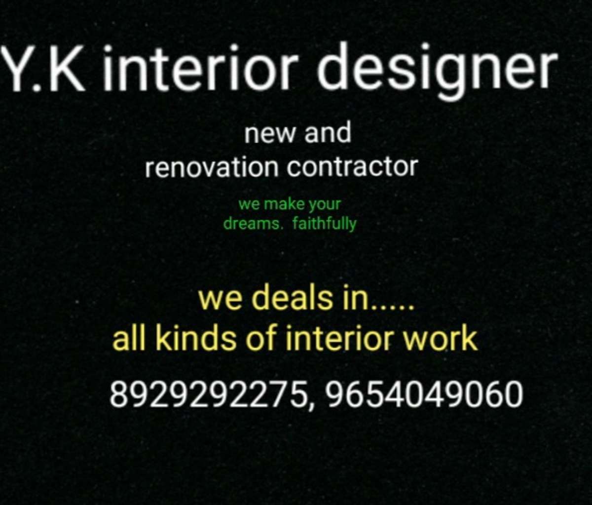 y. k interior designer new and renovation contractor 