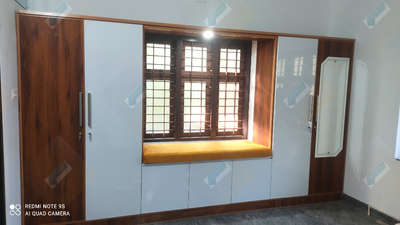 wardrobe with bay window
aluminium gulf sections and pvc sheets