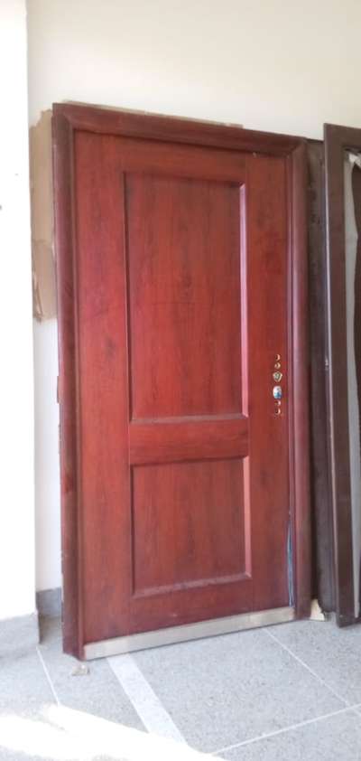 decorative iron door with great wood finishing 
include 5 safety lock