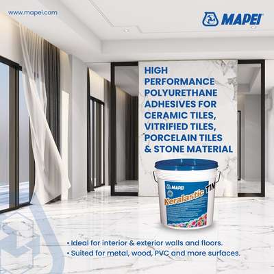 Be it for interior or exterior surfaces, Keralastic T IN is the ideal choice of adhesive for ceramic tiles, vitrified tiles, porcelain tiles and stone material. Yet another winner from Mapei. 

#mapei #mapeiindia  #mapeimalppuram #tile #stonematerial #building #construction #polyurethane #porcelaintiles #COUNTERTOP #nanowhite #adhesive #engineerschoice