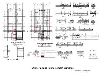 Shuttering and Reinforcement Drawing of Our Project. #shuttering_work #reinforcement #workingdrawing #homeplans