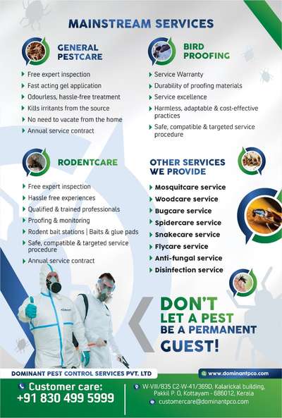 For all kind of Pest Control Services
#termaite #cockrochescontrol #pestcontrol #antscontrol #RODENTCONTROL #birdproof #