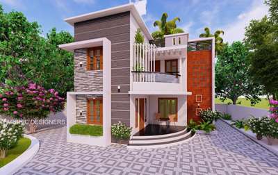 contemporary home design .
client :Mr.Aneesh @Trivandrum 
 #HouseDesigns  #exteriordesing  #modelling