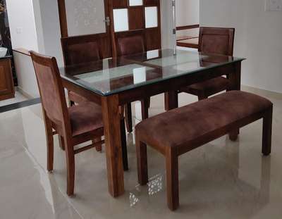 dinig table with chair and bench