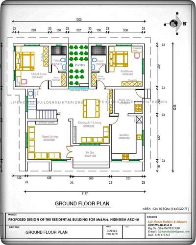 *Architecture plan*
Details Architecture Plan with Setback From Site