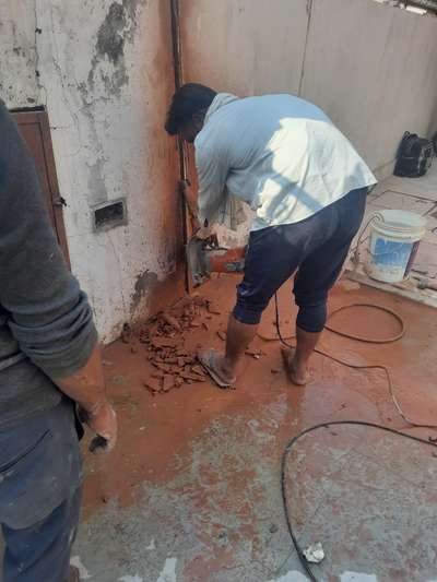 returning wall brick work cutting work