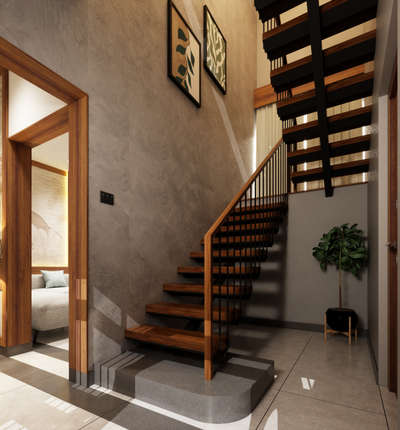 #Architectural&Interior  #StaircaseDecors  #modernstaircase  #TexturePainting  #LivingroomDesigns  #LivingRoomPainting  #Architectural&Interior