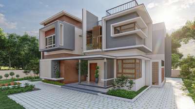 Contemporary Residence Design for Mr. Jibin James 
 #ContemporaryDesigns 
 #exterior3D
